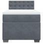 Preview: Boxspringbett mit Matratze Dunkelgrau 90x200 cm Samt