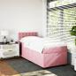 Preview: Boxspringbett mit Matratze Rosa 100x200 cm Samt