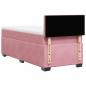 Preview: Boxspringbett mit Matratze Rosa 100x200 cm Samt