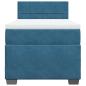 Preview: Boxspringbett mit Matratze Blau 90x200 cm Samt