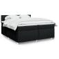 Preview: ARDEBO.de - Boxspringbett mit Matratze Schwarz 200x200 cm Stoff
