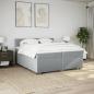 Preview: Boxspringbett mit Matratze Hellgrau 200x200 cm Stoff