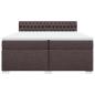 Preview: Boxspringbett mit Matratze Dunkelbraun 200x200 cm Stoff