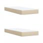 Preview: Boxspringbett mit Matratze Creme 200x200 cm Stoff
