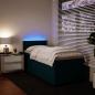 Preview: Boxspringbett mit Matratze Blau 100x200 cm Samt