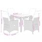 Preview: 5-tlg. Garten-Bistro-Set mit Kissen Beige Poly Rattan