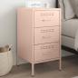 Preview: ARDEBO.de - Nachttisch Rosa 36x39x68 cm Stahl
