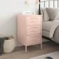 Preview: Nachttisch Rosa 36x39x68 cm Stahl