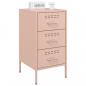 Preview: Nachttisch Rosa 36x39x68 cm Stahl