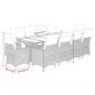 Preview: 11-tlg. Garten-Bistro-Set mit Kissen Braun Poly Rattan