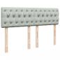 Preview: Boxspringbett mit Matratze Hellgrau 140x200 cm Samt