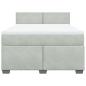Preview: Boxspringbett mit Matratze Hellgrau 160x200 cm Samt