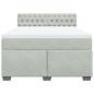 Preview: Boxspringbett mit Matratze Hellgrau 160x200 cm Samt