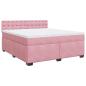 Preview: Boxspringbett mit Matratze Rosa 180x200 cm Samt