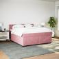 Preview: Boxspringbett mit Matratze Rosa 180x200 cm Samt