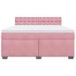 Preview: Boxspringbett mit Matratze Rosa 180x200 cm Samt