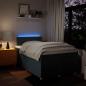 Preview: Boxspringbett mit Matratze Blau 120x190 cm Stoff