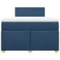Preview: Boxspringbett mit Matratze Blau 120x190 cm Stoff