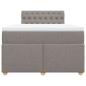 Preview: Boxspringbett mit Matratze Taupe 120x190 cm Stoff