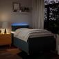 Preview: Boxspringbett mit Matratze Blau 120x190 cm Stoff
