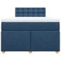 Preview: Boxspringbett mit Matratze Blau 120x190 cm Stoff