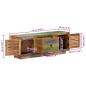Preview: TV-Schrank 110x30x40 cm Altholz Massiv