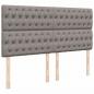 Preview: Boxspringbett mit Matratze Taupe 200x200 cm Stoff