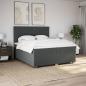 Preview: Boxspringbett mit Matratze Dunkelgrau 200x200 cm Stoff