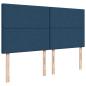 Preview: Boxspringbett mit Matratze Blau 200x200 cm Stoff