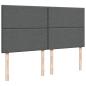 Preview: Boxspringbett mit Matratze Dunkelgrau 200x200 cm Stoff
