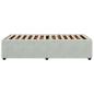 Preview: Bettgestell ohne Matratze Hellgrau 80x200 cm Samt