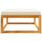 Preview: Gartenhocker mit Kissen 65x65x29 cm Massivholz Akazie