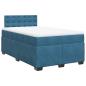 Preview: Boxspringbett mit Matratze Blau 120x200 cm Samt