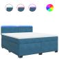 Preview: Boxspringbett mit Matratze Blau 180x200 cm Samt
