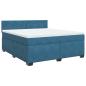 Preview: Boxspringbett mit Matratze Blau 180x200 cm Samt
