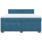 Preview: Boxspringbett mit Matratze Blau 180x200 cm Samt