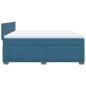 Preview: Boxspringbett mit Matratze Blau 180x200 cm Samt