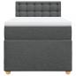 Preview: Boxspringbett mit Matratze Dunkelgrau 100x200 cm Stoff