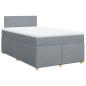 Preview: Boxspringbett mit Matratze Hellgrau 120x190 cm Stoff