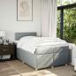 Preview: Boxspringbett mit Matratze Hellgrau 120x190 cm Stoff