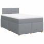 Preview: Boxspringbett mit Matratze Hellgrau 120x190 cm Stoff