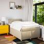 Preview: Boxspringbett mit Matratze Creme 120x190 cm Stoff