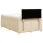 Preview: Boxspringbett mit Matratze Creme 120x190 cm Stoff
