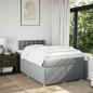 Preview: Boxspringbett mit Matratze Hellgrau 120x190 cm Stoff