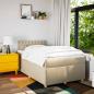 Preview: Boxspringbett mit Matratze Creme 120x200 cm Stoff
