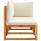 Preview: Gartensofa mit Kissen 2-Sitzer Massivholz Akazie