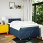 Preview: Boxspringbett mit Matratze Blau 120x200 cm Stoff