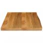 Preview: Tischplatte mit Baumkante 80x60x2,5 cm Massivholz Mango