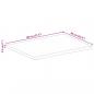 Preview: Tischplatte mit Baumkante 80x60x2,5 cm Massivholz Mango