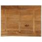 Preview: Tischplatte mit Baumkante 90x80x2,5 cm Massivholz Mango